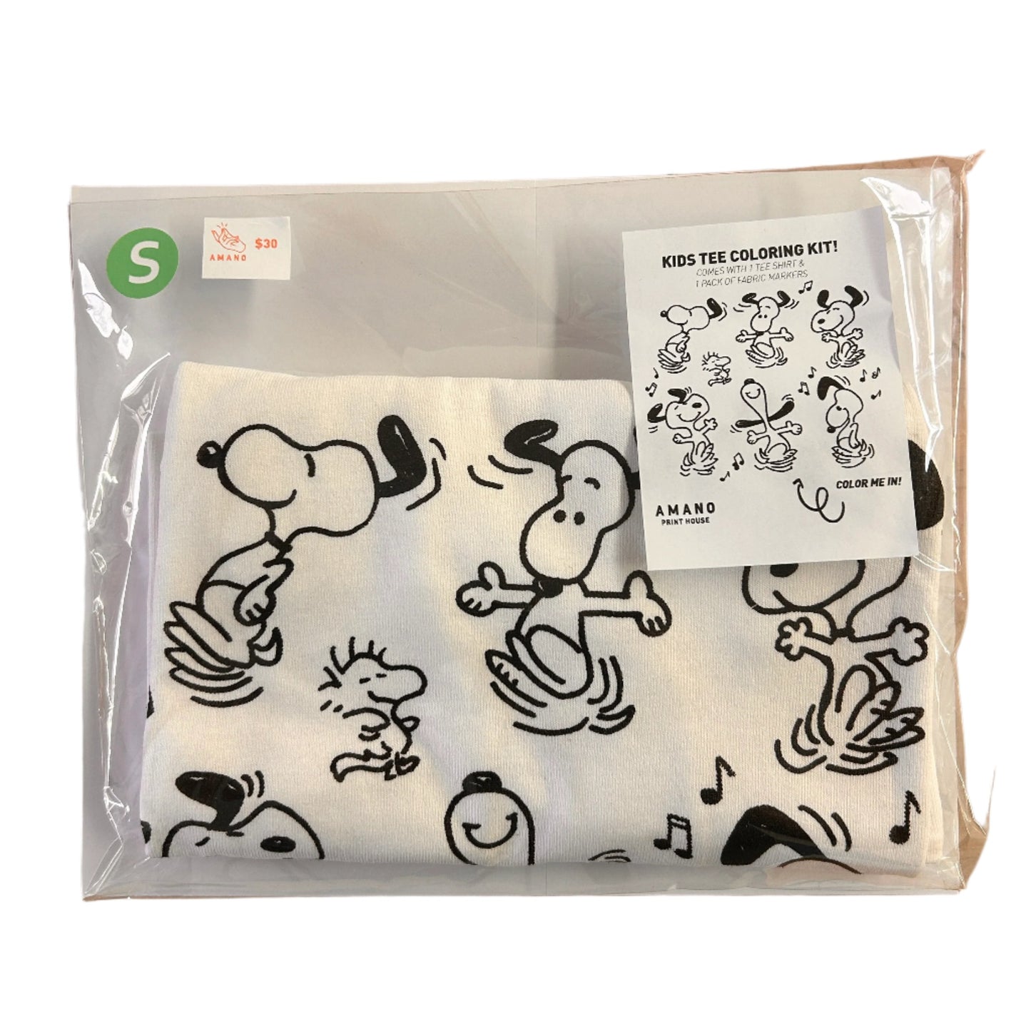 Snoopy Kids Tee Coloring Kit