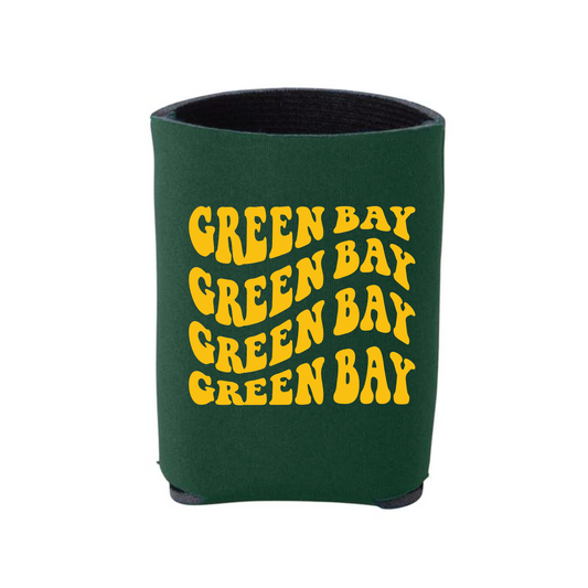 Groovy Green Bay Koozie