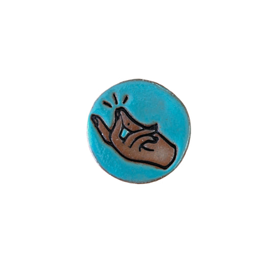 Classic Snap Logo 1-inch Magnet (Teal)