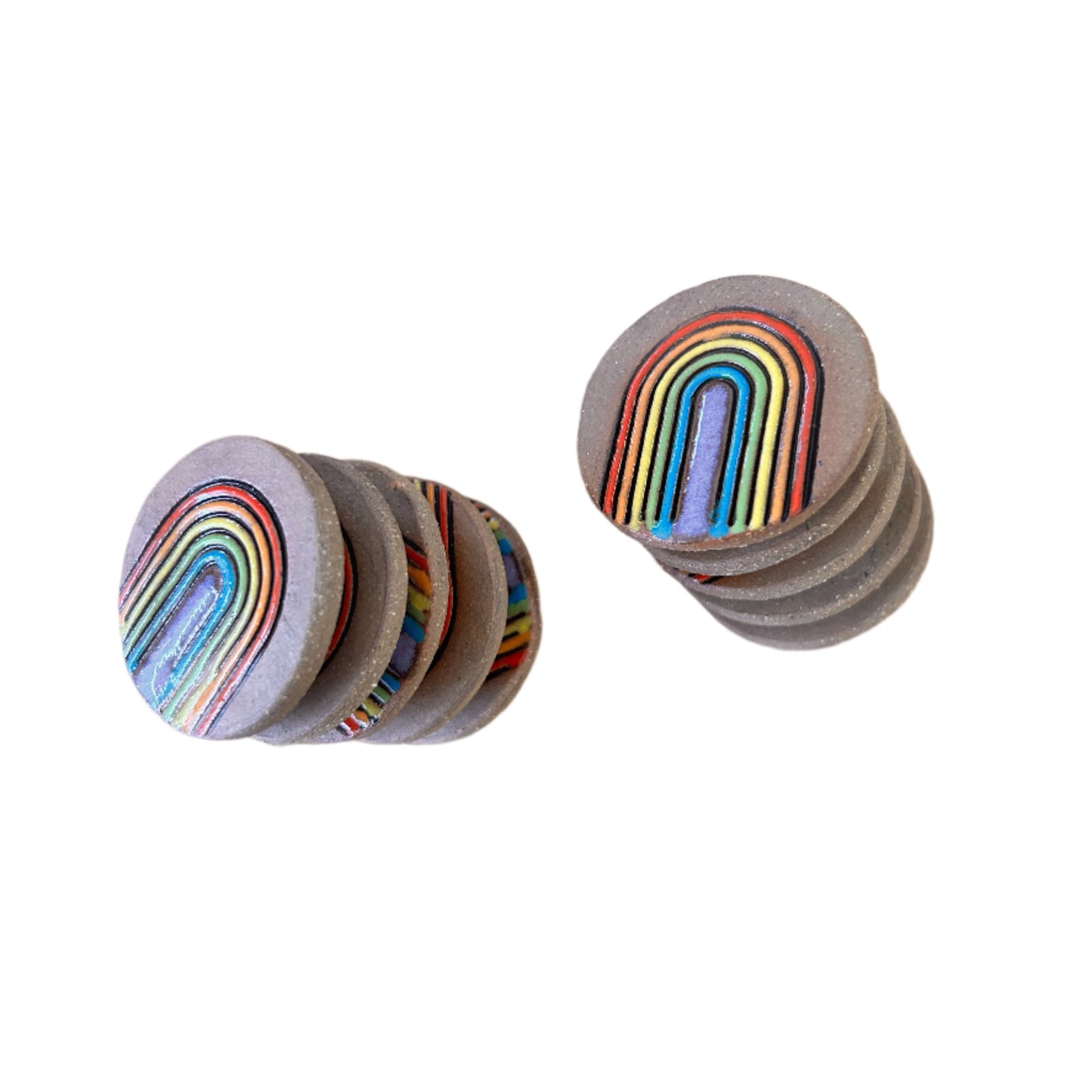 Retro Rainbow 1-inch Magnet