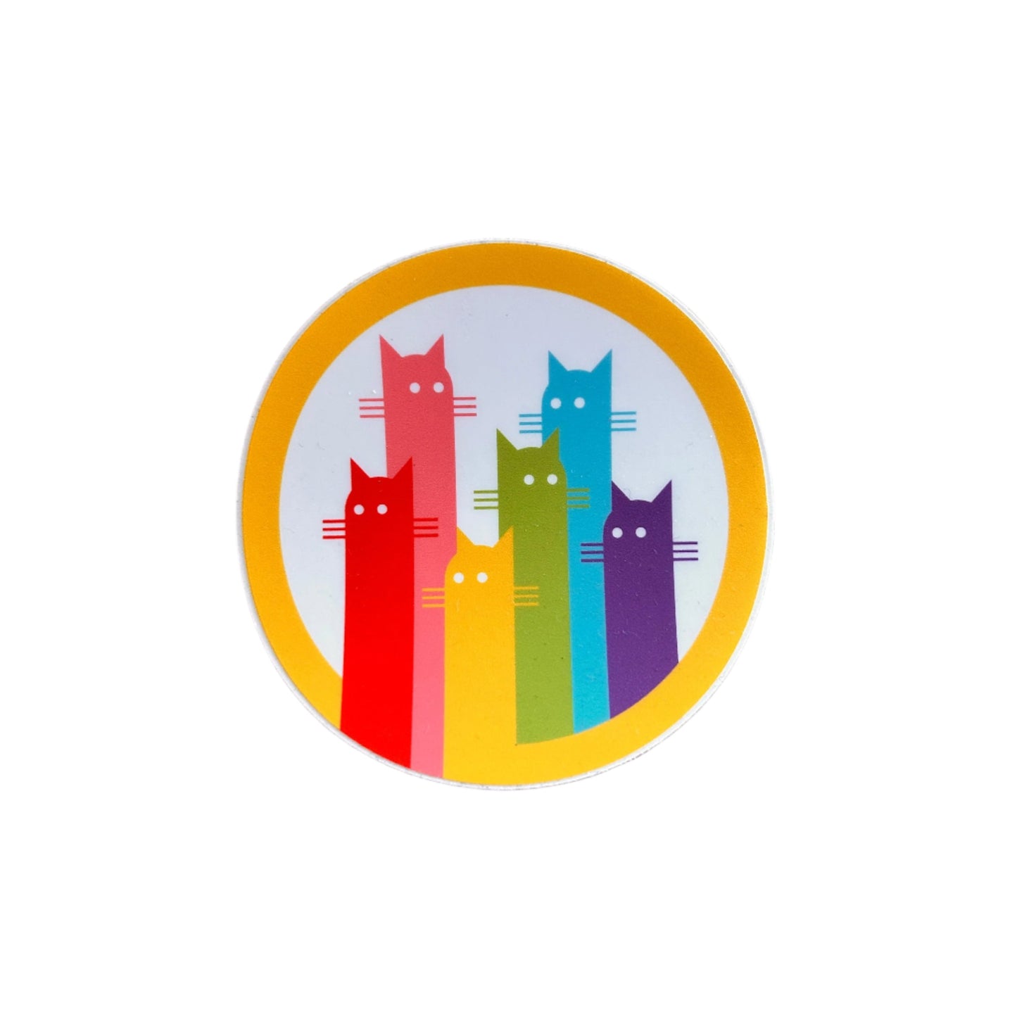 Colorful Cat Pack Sticker