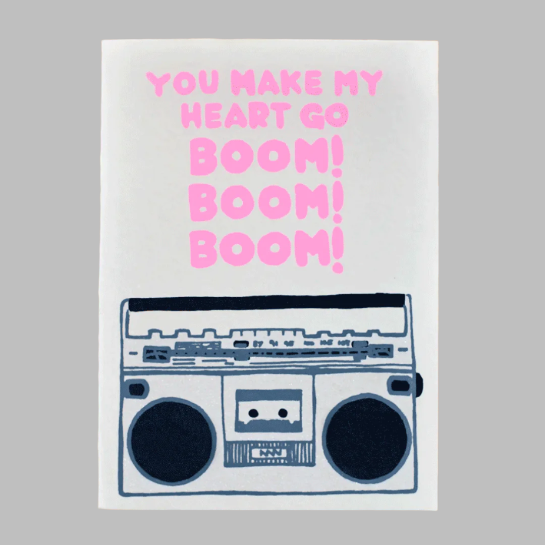 Boombox Screen Printed Card