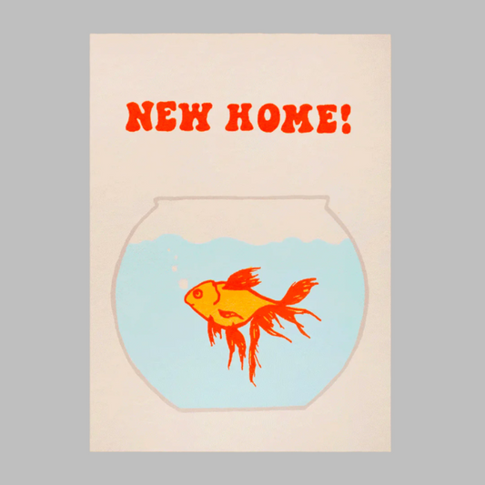 New Home Fish Screen Printed Card