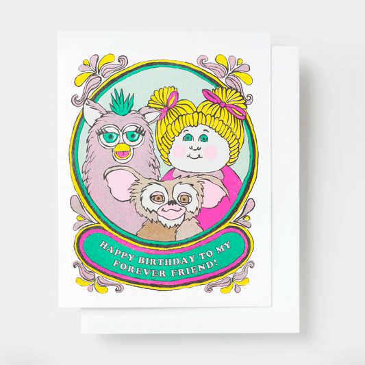 Happy Bday Forever Friend Risograph Card