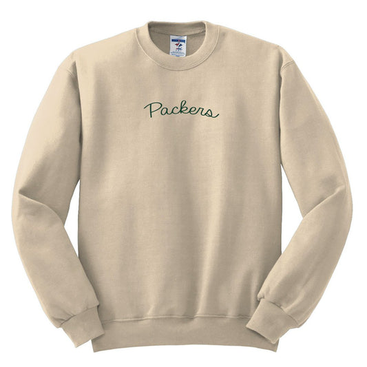 Patch Bar Crewneck in Sandstone