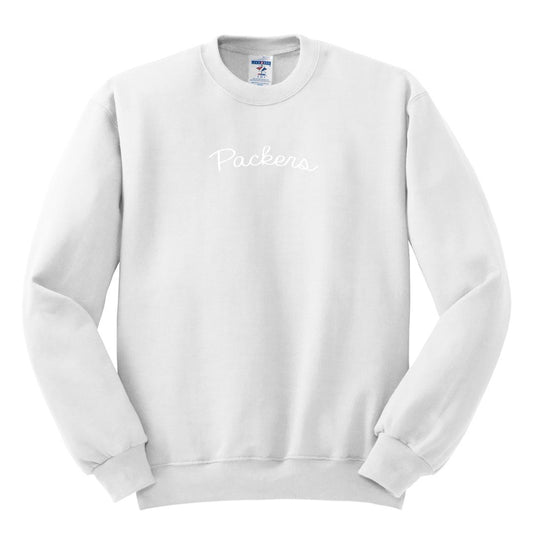 Patch Bar Crewneck in White